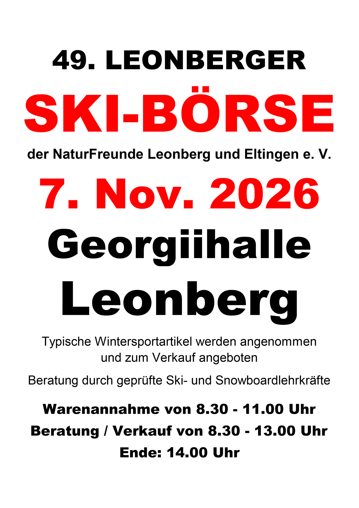 plakat skiboerse leonberg 2026